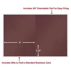 ComplyRight 1-Pocket Tax Presentation Folder, Burgundy, 50/Pack (PBF24)