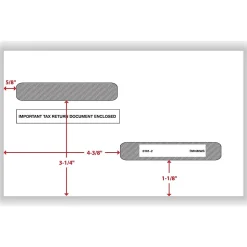 ComplyRight Self Seal 1099-R Tax Double-Window Envelope, 5.63