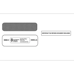 ComplyRight Self Seal Security Tinted Double-Window Tax Envelopes, 5 5/8" x 9.25", 25/Pack (6666225)