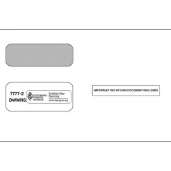 ComplyRight Self Seal Security Tinted Double-Window Tax Envelopes, White, 25/Pack (7777225)