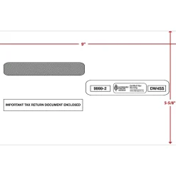 ComplyRight Self Seal Security Tinted Double-Window Tax Envelopes, 5 5/8" x 9", 50/Pack (9999250)