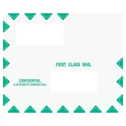 ComplyRight Self-Seal Tax Envelope, 9.5" x 11.5", White/Green, 50/Pack (PEV22)