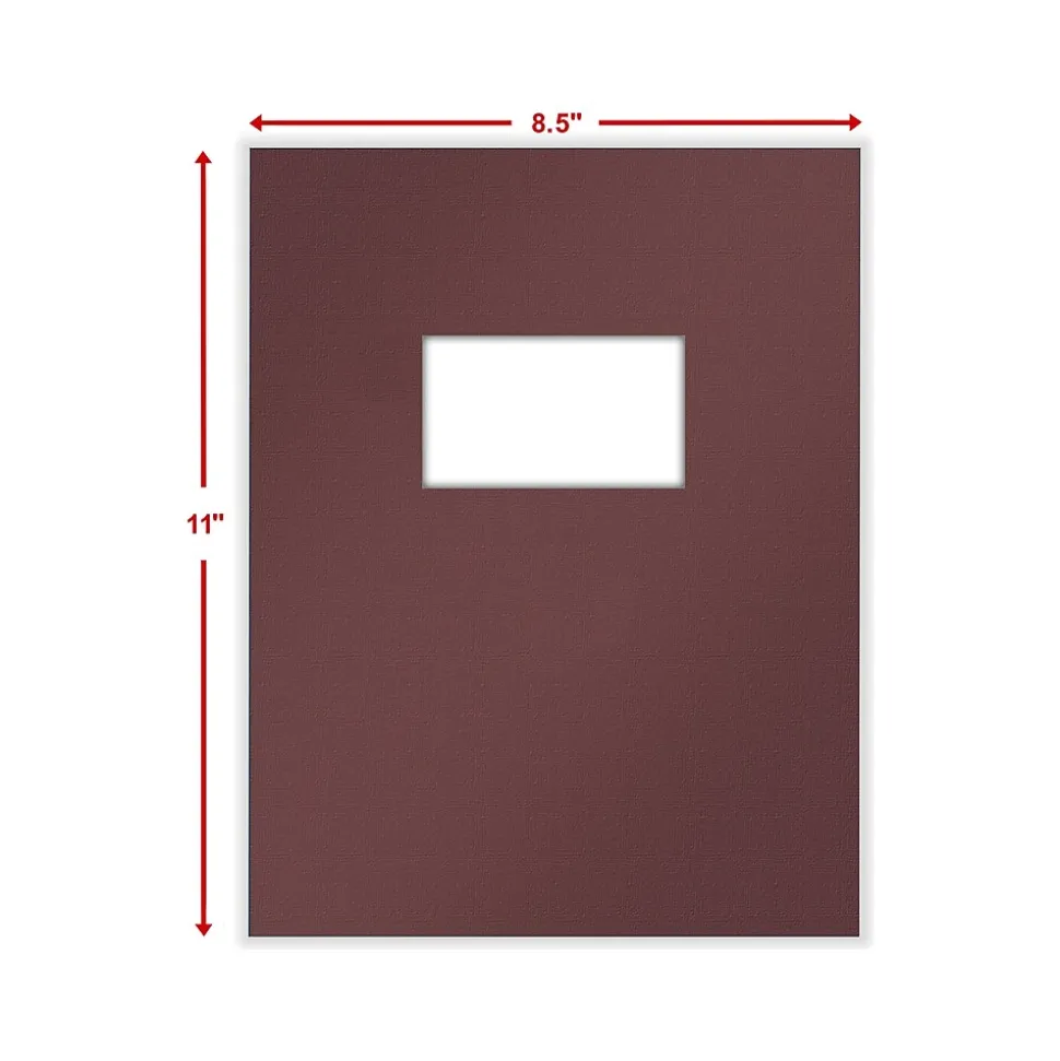 ComplyRight Single-Window Tax Presentation Folder, Burgundy, 50/Pack (PBW24)