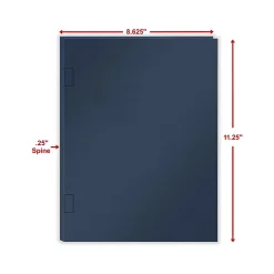 ComplyRight Tax Presentation Folder with Side-Staple Tabs, Navy Blue, 50/Pack (PNSS2)