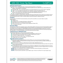 ComplyRight TaxRight 2024 1099-NEC Tax Form Tax Forms, Envelopes & TipSheet, 4-Part, 25/Pack (NECSC6103E25)