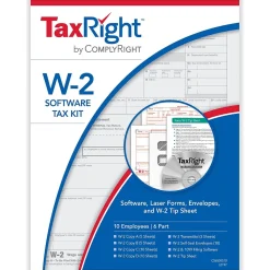 ComplyRight TaxRight 2024 W-2 Tax Form Tax Forms, Envelopes, TipSheet & Software, 6-Part, 10/Pack (SC5650ES10)