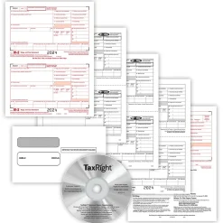 ComplyRight TaxRight 2024 W-2 Tax Form Tax Forms, Envelopes, TipSheet & Software, 6-Part, 10/Pack (SC5650ES10)