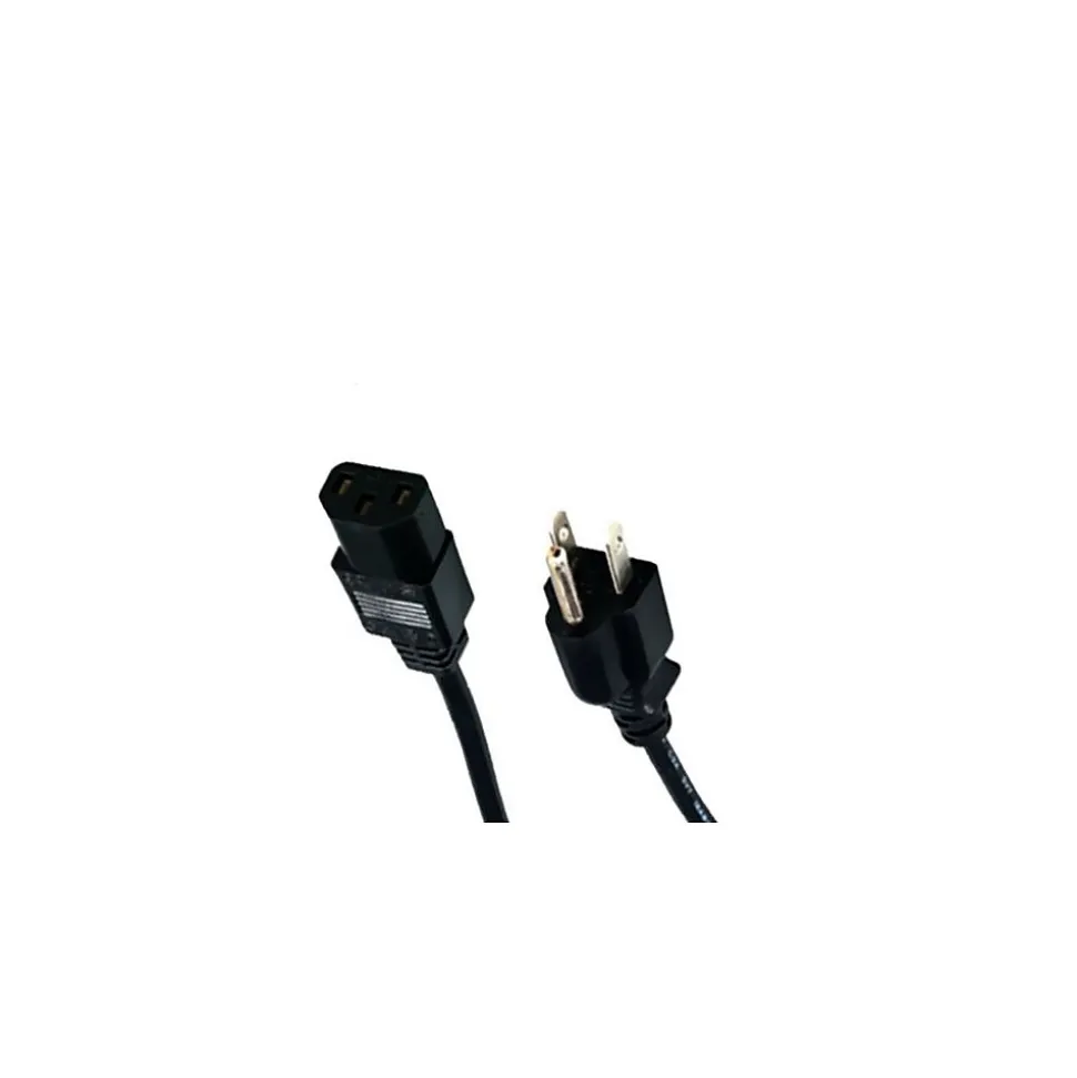 Comprehensive® 1' IEC 60320 C13 to NEMA 5-15P Standard Power Cord, Black