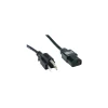 Comprehensive PWC-BK-3 3 ft. Standard Power Cord Power Cable, Black