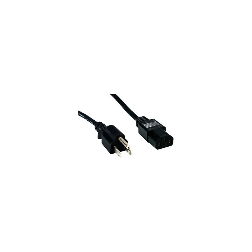 Comprehensive PWC-BK-10 10 ft. Standard Power Cord Power Cable, Black