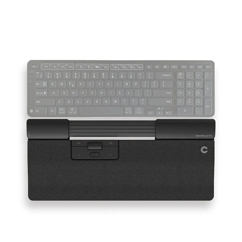 Contour Design SliderMouse Pro Vegan Leather Regular Wrist Rest, Wired, Black (CDSMPRO20210)