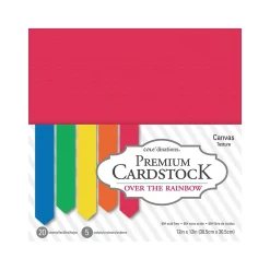 Core'dinations Premium Over The Rainbow Cardstock Sheets, Assorted Colors, 20/Carton (377712)