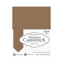 Core'dinations Premium Smooth Cardstock, Krafty, 50 Sheets/Pack (377693)