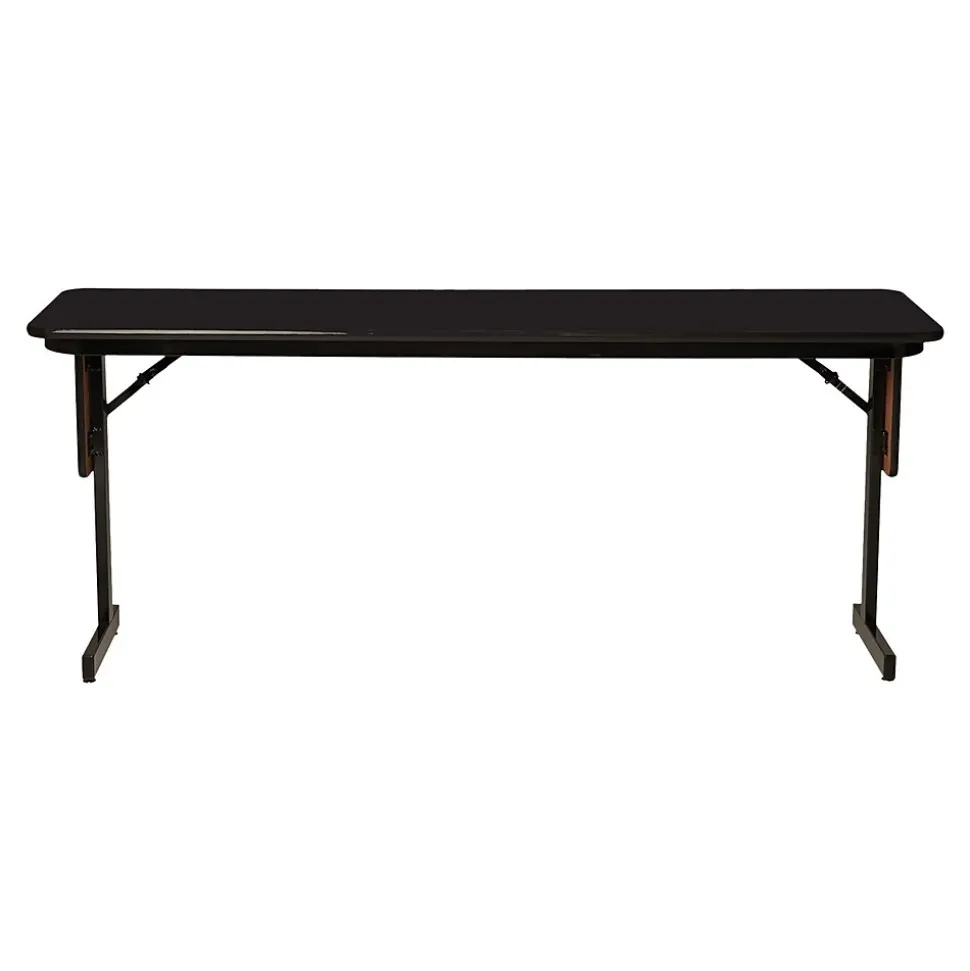 Correll Folding Table, 72" x 24", Black/Walnut (SP2472TF-01)