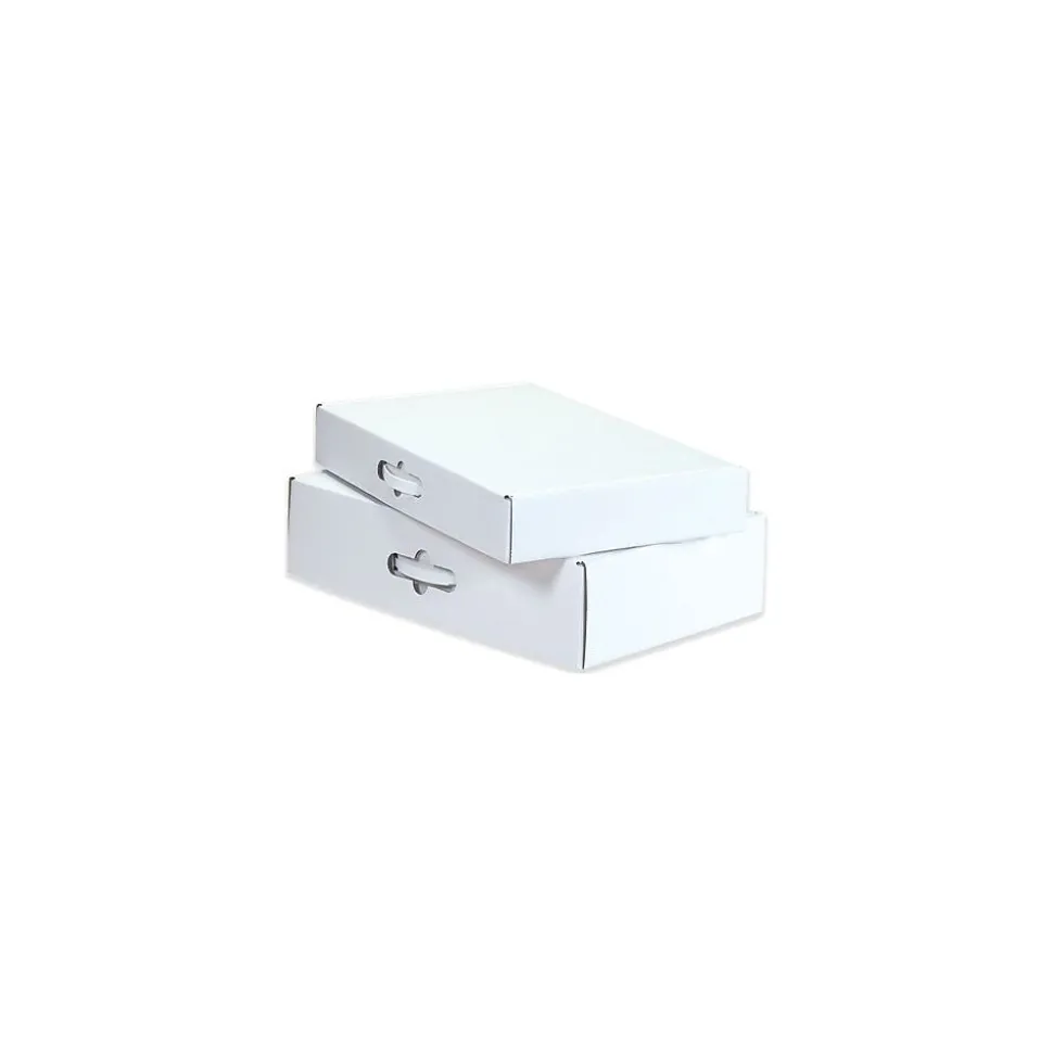 Corrugated Carrying Cases, 24" x 14" x 4", White, 10/Bundle (MCC6)