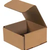 Corrugated Mailers, 6" x 6" x 3", Kraft, 50/Bundle (M663K)