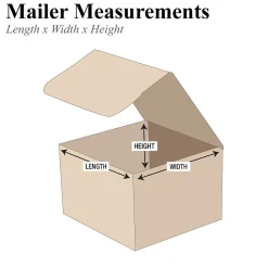 Corrugated Mailers, 5" x 5" x 5", Kraft, 50/Bundle (M555K)