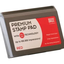 Cosco 2000 Plus Gel-Based Stamp Pad, Red Ink (030257)