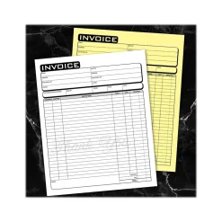 Cosco Business 2-Part Carbonless Invoices, 8.5" x 11", 50 Sets/Book (074005)