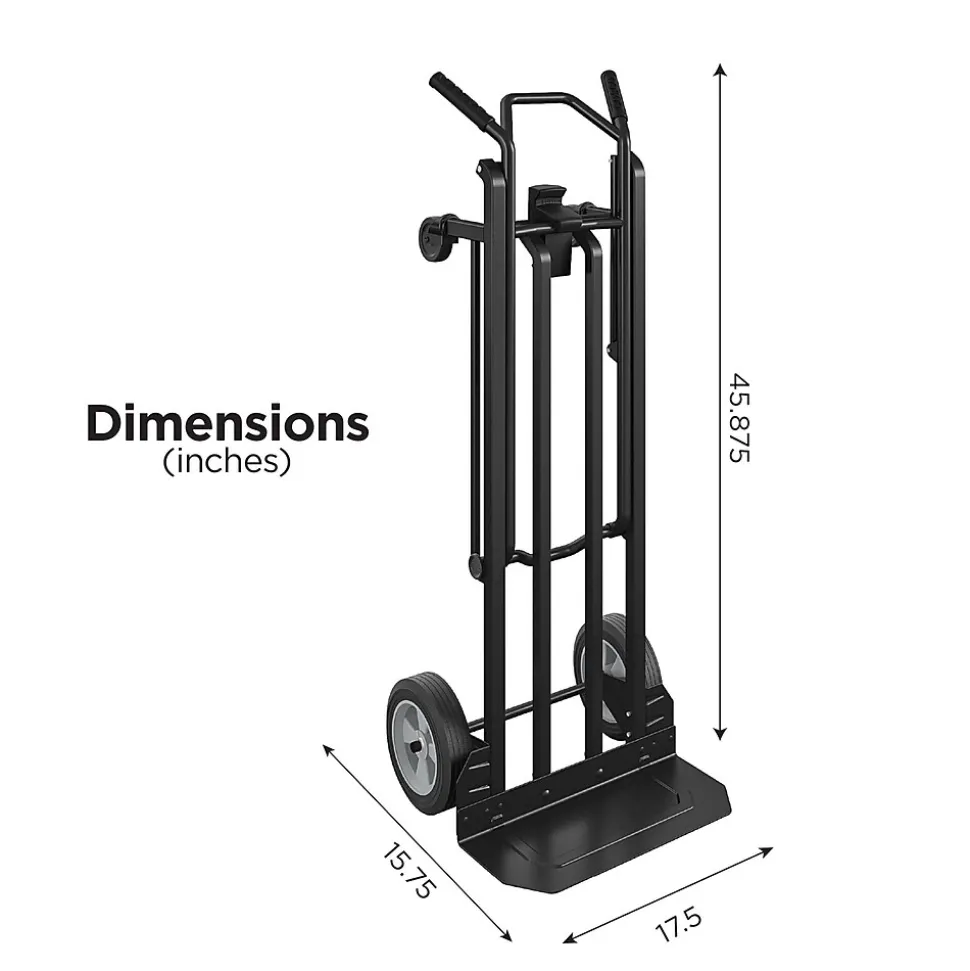 Cosco Convertible Hand Truck, 800 lb. Capacity, Black (12217BLK1E)
