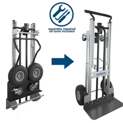 Cosco Convertible Hand Truck, 1000/800 lb. Capacity, Aluminum (12204ASB1E)
