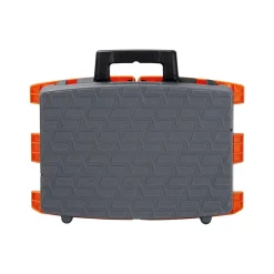 Cosco Folding Step Stool, 1-Step, 300 lb Capacity, Orange/Gray (11903BGO1E)