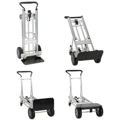 Cosco 4-in-1 Folding Series Convertible Hand Truck, 1000 lb. Capacity, Silver/Black (12323ASB1E)