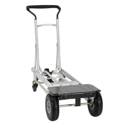 Cosco 4-in-1 Folding Series Convertible Hand Truck, 1000 lb. Capacity, Silver/Black (12323ASB1E)