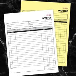 Cosco 2-Part Carbonless Invoices, 8.38