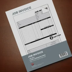Cosco 2-Part Carbonless Job Invoice, 8.5" x 11.5", 100 Sets/Book (074036PK5)