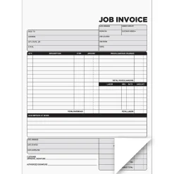 Cosco 2-Part Carbonless Job Invoice, 8.5