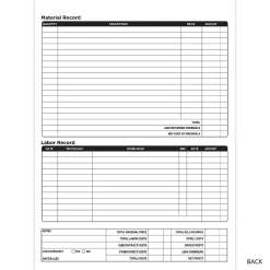 Cosco 2-Part Carbonless Job Invoice, 8.5