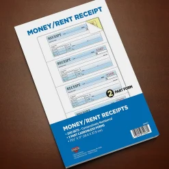 Cosco 2-Part Carbonless Receipts, 7.63" x 11", 200 Sets/Book (074037PK2)