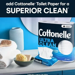 Cottonelle Flushable Toilet Paper Wipe, White, 42 Sheets/Pack, 8 Packs/Carton (51826)