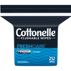 Cottonelle Flushable Wet Wipes, 252 Wipes/Refill (43541)