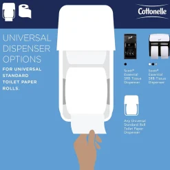 Cottonelle Professional Recycled Toilet Paper, 2-ply, White, 451 Sheets/Roll, 60 Rolls/Case (17713)