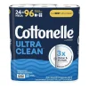 Cottonelle Ultra CleanCare 1-Ply Standard Toilet Paper, White, 312 Sheets/Roll, 24 Mega Rolls/Pack (53757)