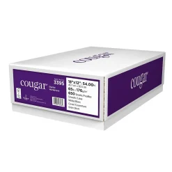 Cougar 65 lb. Cover Paper, 12" x 18", White, 650 Sheets/Case (3395)