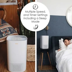 Crane True HEPA Tower Air Purifier, White (EE-5067)