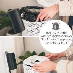 Crane True HEPA Tower Air Purifier, White (EE-5067)