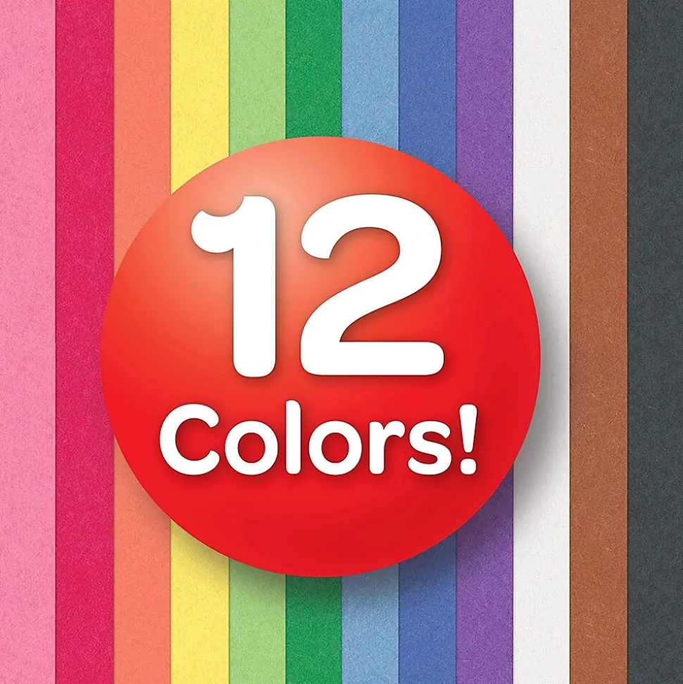 Crayola 12 Colors! Construction Paper, 12" x 9", Assorted Colors, 240/Carton (993200)
