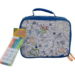 Crayola Color-Your-Own Lunch Bag with Marker Set, Blue Camo/White (B23CL56807-ST)