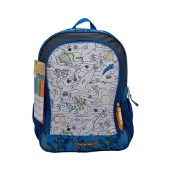 Crayola Color-Your-Own Oceanfront Backpack, Blue/Black (B23CL56806-ST)