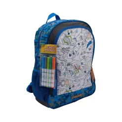 Crayola Color-Your-Own Oceanfront Backpack, Blue/Black (B23CL56806-ST)