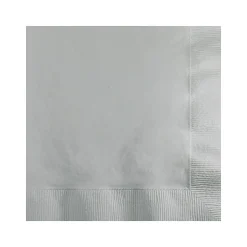 Creative Converting Touch of Color Beverage Napkin, 2-ply, Shimmering Silver, 150 Napkins/Pack (DTC803281BBNAP)