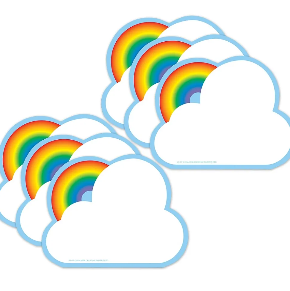 Creative Shapes Rainbow Memo Pad, Multicolor, 6/Bundle (SE-97-6)