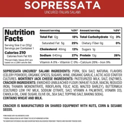 Creminelli Sopressata, Monterey Jack Cheese, Crackers, 0.5, 4/Pack (220-02085)