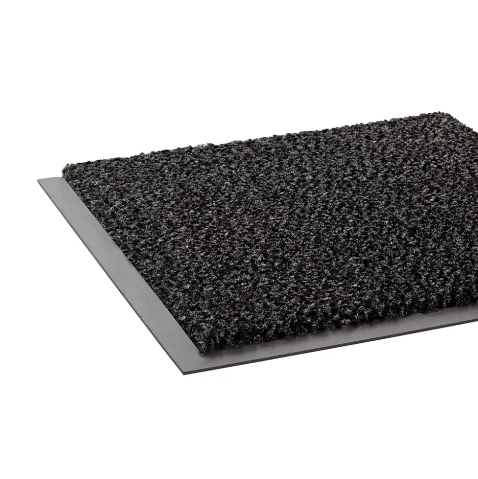 Crown Dust-Star Microfiber Wiper Floor Mat, 48" x 72", Charcoal (CWNDS0046CH)
