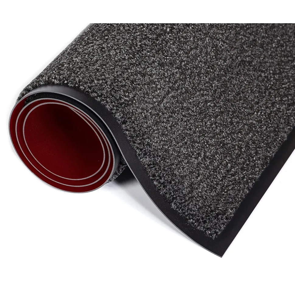Crown Dust-Star Microfiber Wiper Floor Mat, 48" x 72", Charcoal (CWNDS0046CH)