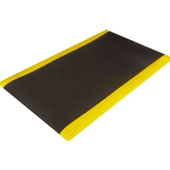 Crown Mats Wear-Bond Tuff-Spun Anti-Fatigue Mat, 36" x 144", Black/Yellow (WB 0312YD)